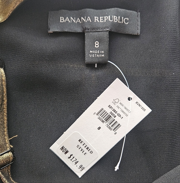 NWT Banana Republic Raggiera Pleated Gold Metallic Maxi Dress Corset Bodice - Picture 14 of 16